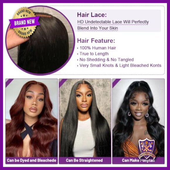 Glueless Human Hair Wig 5x5 HD Lace Body Wave Pre Plucked Ready to Wear main image 5